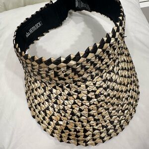 Hemlock Natural and Black Woven Visor - 100% natural materials